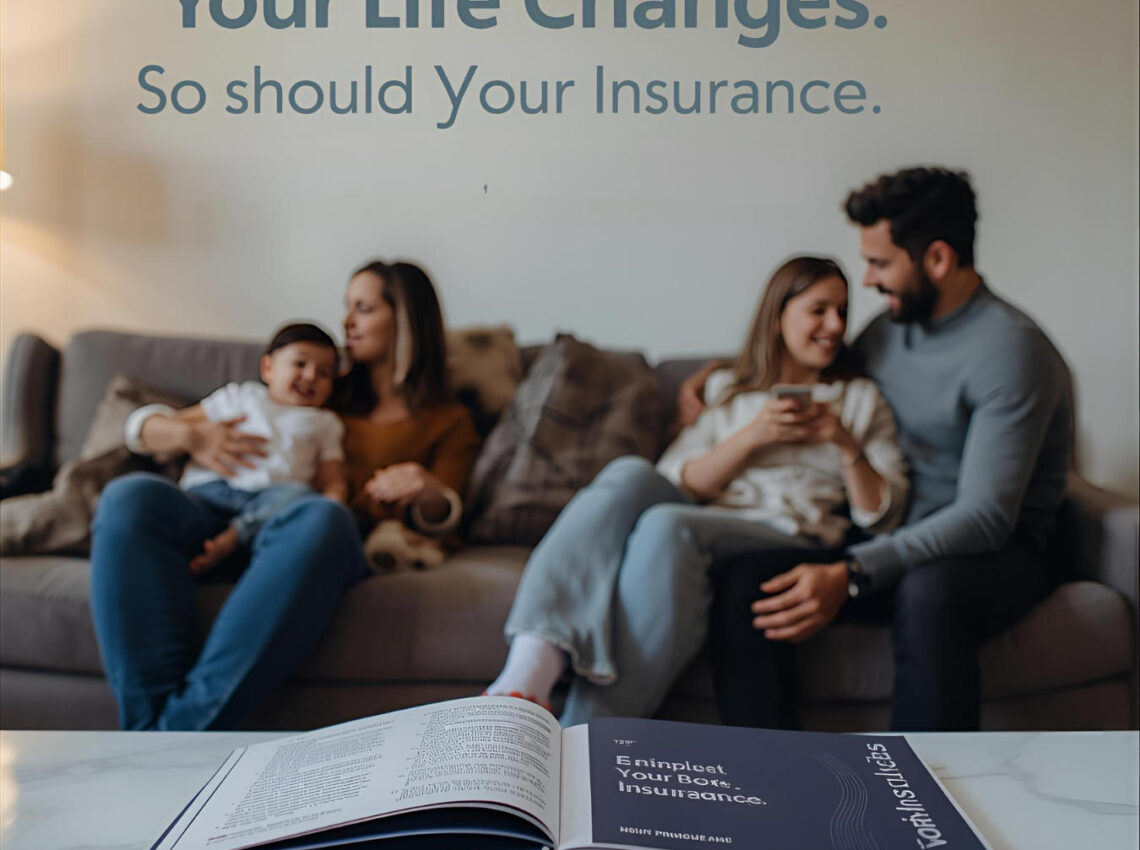 Insurance agent conducting a personalized assessment with a young family, highlighting cost-saving strategies
