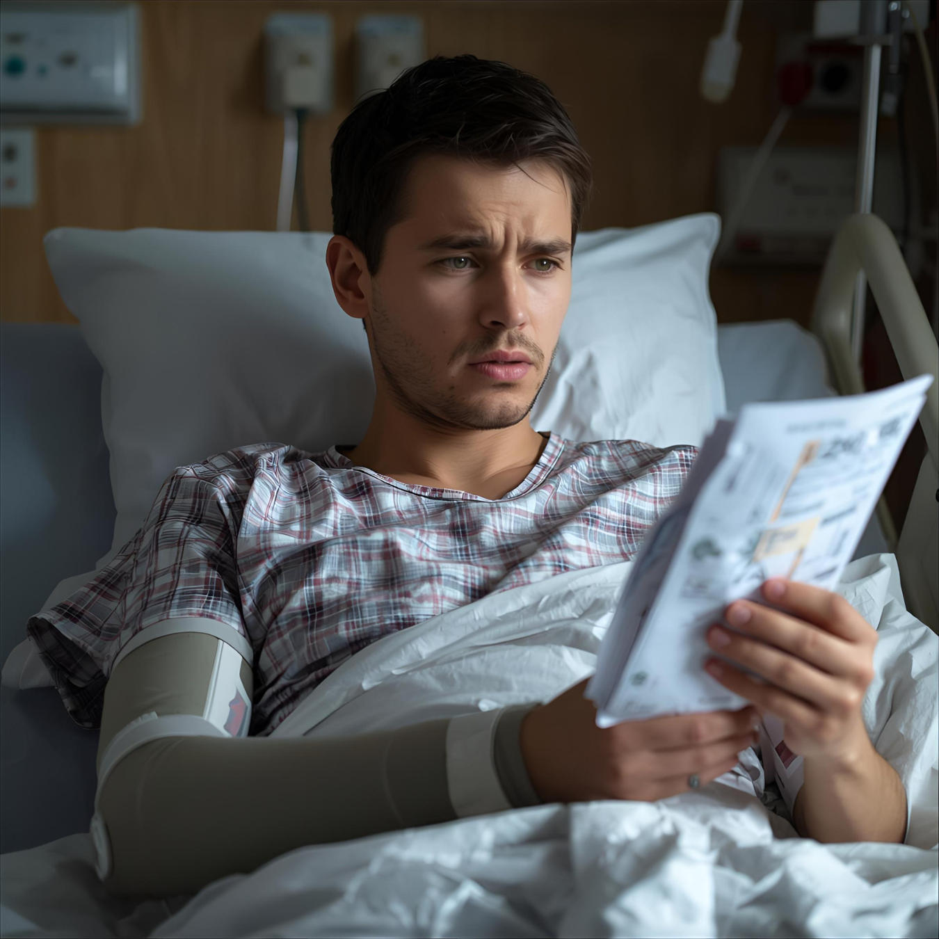 Construction worker receiving medical attention, illustrating the importance of workers' compensation insurance
