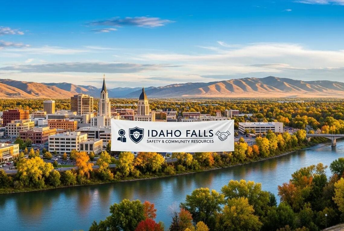 Idaho Falls skyline with natural surroundings, representing local regulations and community safety