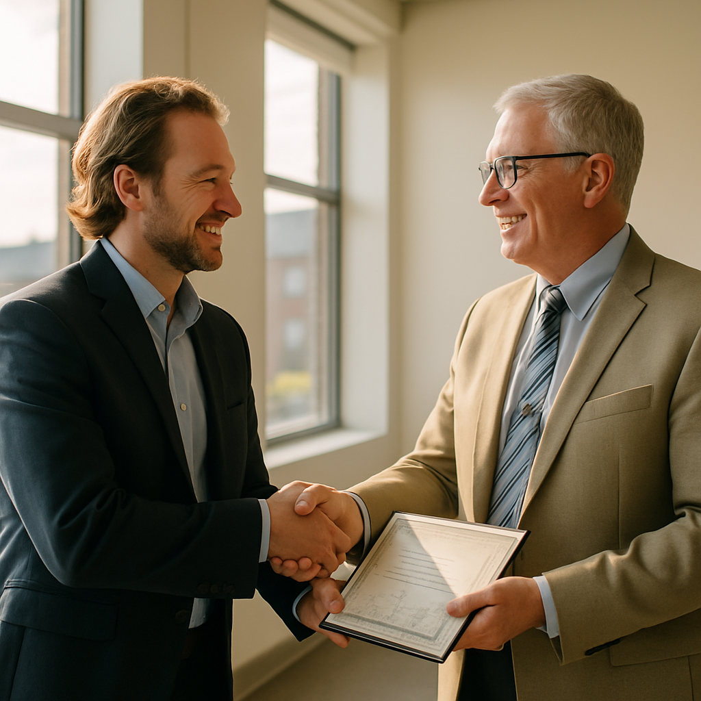 Insurance professional earning a carrier certification