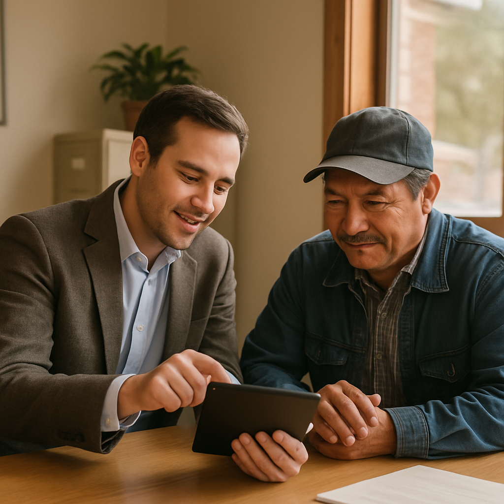Agent helping a cross-border Idaho worker compare coverage