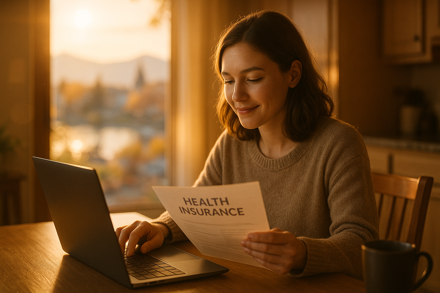 Person reviewing health insurance basics on a laptop