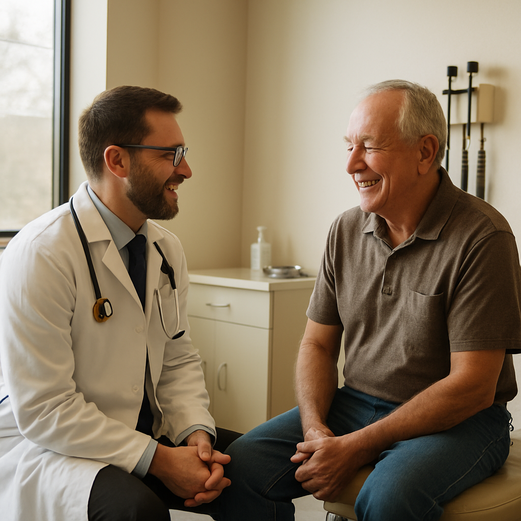 Doctor and patient in a covered in-network consultation in Idaho