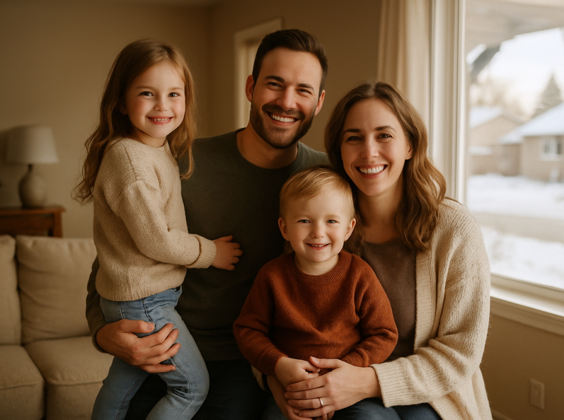 Healthy young Idaho family protected by individual and family health insurance