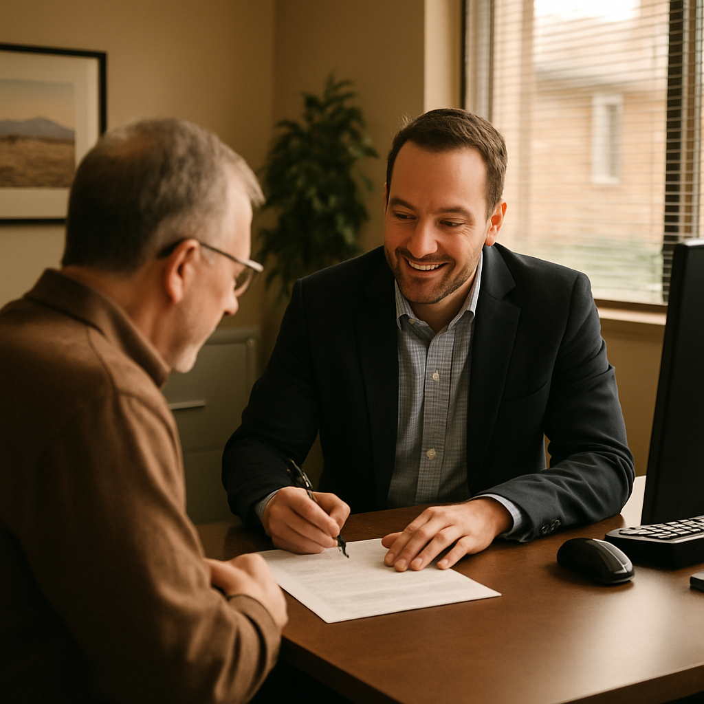 Agent helping an Idaho client enroll before the deadline