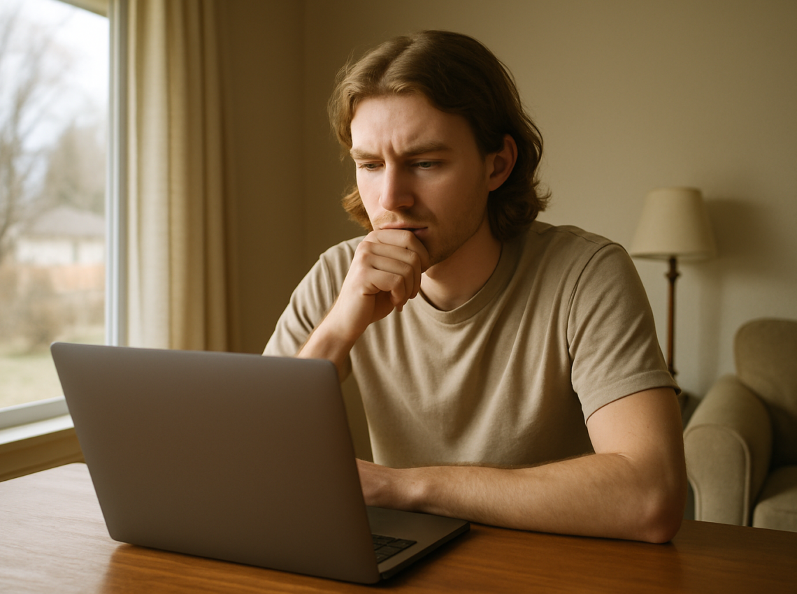 Idaho resident reviewing short-term health insurance options between jobs