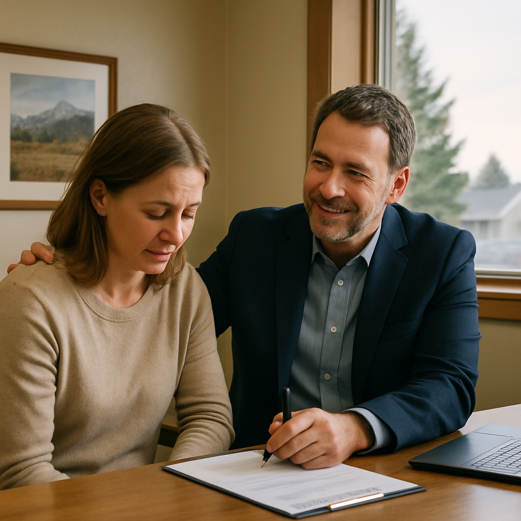 Agent helping an Idaho client enroll during a special enrollment period