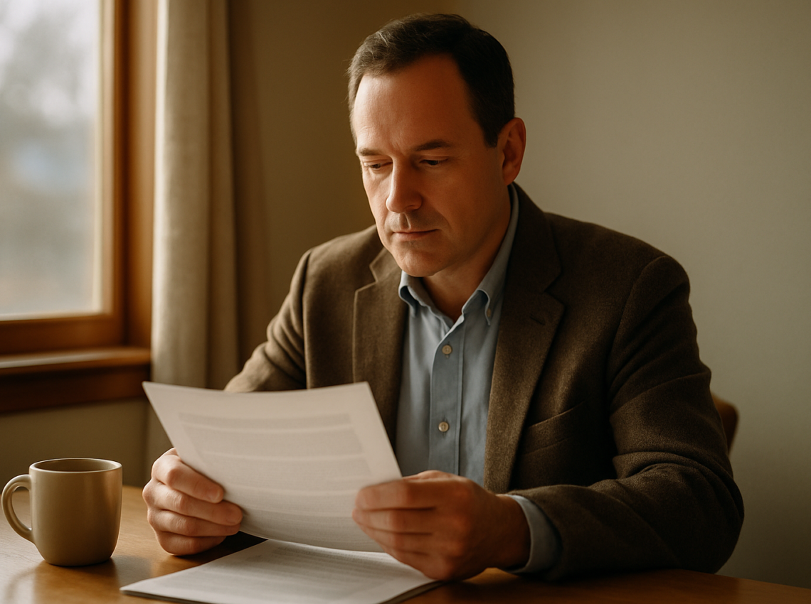 Idaho resident reading and understanding an insurance policy