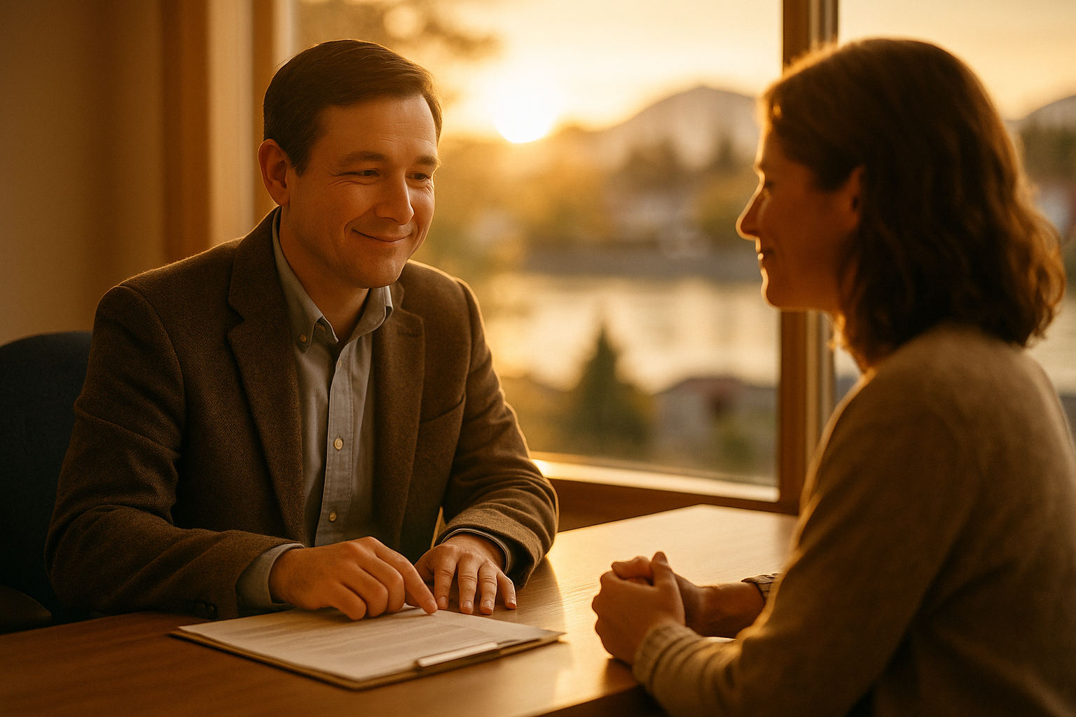 Advisor reminding a client about enrollment deadlines