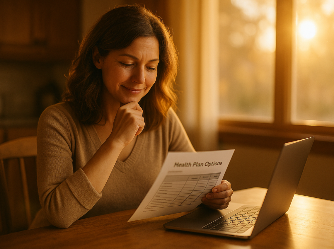 Comparing health plan options with a worksheet in Idaho